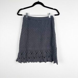 Athleta‎ Lined Crochet Skirt Gray Sz XS